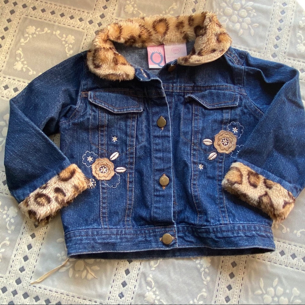 💜💜 Baby Q Denim ButtonUp Girls Jacket Size 24M